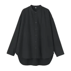 Best Muji Chemise à col montant en coton brossé pour femme