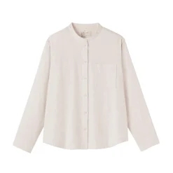 Sale Muji Chemise à col montant en flanelle brossée double femme