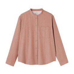 Sale Muji Chemise à col montant en flanelle brossée double femme