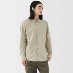New Muji Chemise à manches longues en coton lavé homme
