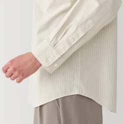 New Muji Chemise à manches longues en coton lavé homme