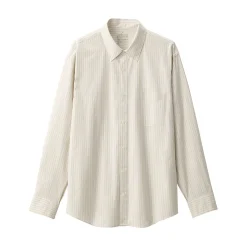 New Muji Chemise à manches longues en coton lavé homme