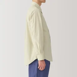 New Muji Chemise à manches longues en coton lavé homme