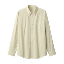 New Muji Chemise à manches longues en coton lavé homme