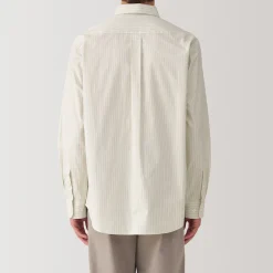New Muji Chemise à manches longues en coton lavé homme