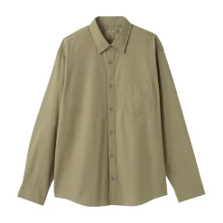 Muji Chemise à manches longues en coton lavé homme
