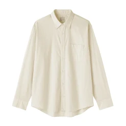 Muji Chemise à manches longues en coton lavé homme