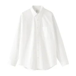 Hot Muji Chemise à manches longues en coton lavé homme