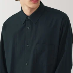 Muji Chemise en coton brossé pour homme