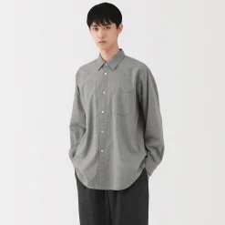 Muji Chemise en coton brossé pour homme