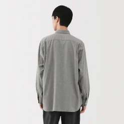 Muji Chemise en coton brossé pour homme