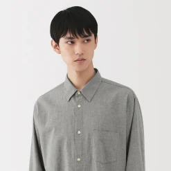 Muji Chemise en coton brossé pour homme