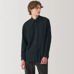 Muji Chemise en coton brossé pour homme