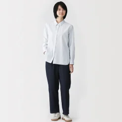 New Muji Chemise en coton délavé à mailles larges pour femme