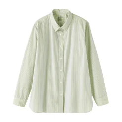 New Muji Chemise en coton délavé à mailles larges pour femme