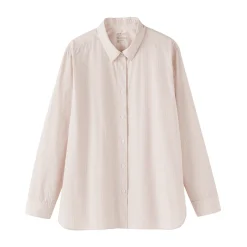 New Muji Chemise en coton délavé à mailles larges pour femme