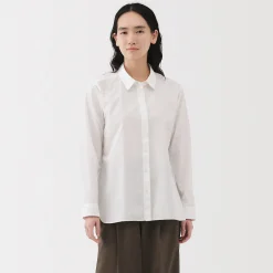 Online Muji Chemise en coton délavé à mailles larges pour femme