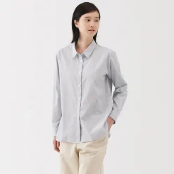 Online Muji Chemise en coton délavé à mailles larges pour femme