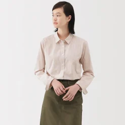 Online Muji Chemise en coton délavé à mailles larges pour femme
