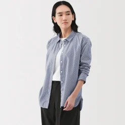 Online Muji Chemise en coton délavé à mailles larges pour femme