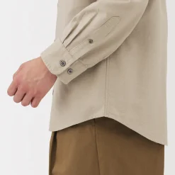 Clearance Muji Chemise en coton Oxford lavé col officier pour homme