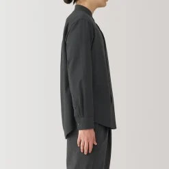 New Muji Chemise en coton Oxford lavé col officier homme