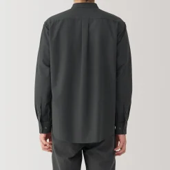 New Muji Chemise en coton Oxford lavé col officier homme