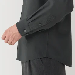 New Muji Chemise en coton Oxford lavé col officier homme