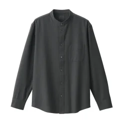 New Muji Chemise en coton Oxford lavé col officier homme