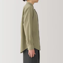 New Muji Chemise en coton Oxford lavé col officier homme