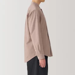 New Muji Chemise en coton Oxford lavé col officier homme