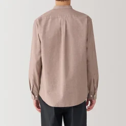 New Muji Chemise en coton Oxford lavé col officier homme