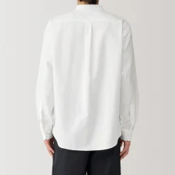 New Muji Chemise en coton Oxford lavé col officier homme