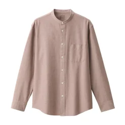 New Muji Chemise en coton Oxford lavé col officier homme