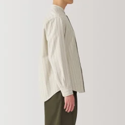 New Muji Chemise en coton Oxford lavé col officier homme
