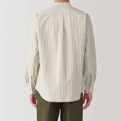 New Muji Chemise en coton Oxford lavé col officier homme