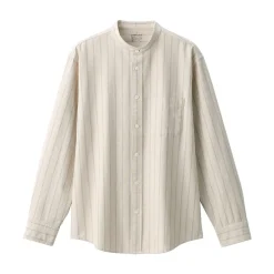 New Muji Chemise en coton Oxford lavé col officier homme