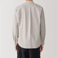 New Muji Chemise en coton Oxford lavé col officier homme