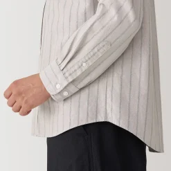 New Muji Chemise en coton Oxford lavé col officier homme