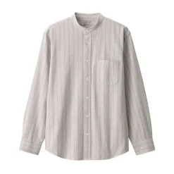 New Muji Chemise en coton Oxford lavé col officier homme