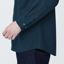 Outlet Muji Chemise en coton Oxford lavé col boutonné homme