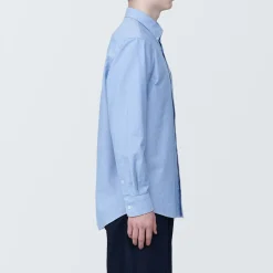 Outlet Muji Chemise en coton Oxford lavé col boutonné homme