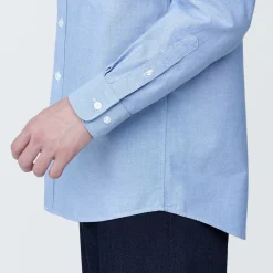 Outlet Muji Chemise en coton Oxford lavé col boutonné homme