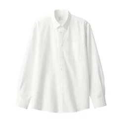 Outlet Muji Chemise en coton Oxford lavé col boutonné homme
