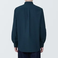 Outlet Muji Chemise en coton Oxford lavé col boutonné homme