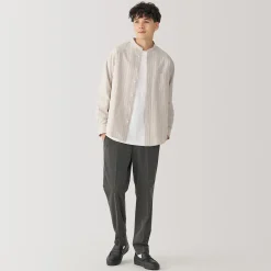 Outlet Muji Chemise en coton Oxford lavé col officier pour homme…