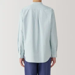 Outlet Muji Chemise en coton Oxford lavé col officier pour homme…