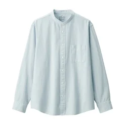 Outlet Muji Chemise en coton Oxford lavé col officier pour homme…