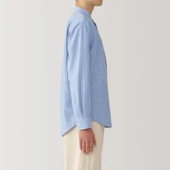 Outlet Muji Chemise en coton Oxford lavé col officier pour homme…