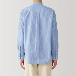 Outlet Muji Chemise en coton Oxford lavé col officier pour homme…